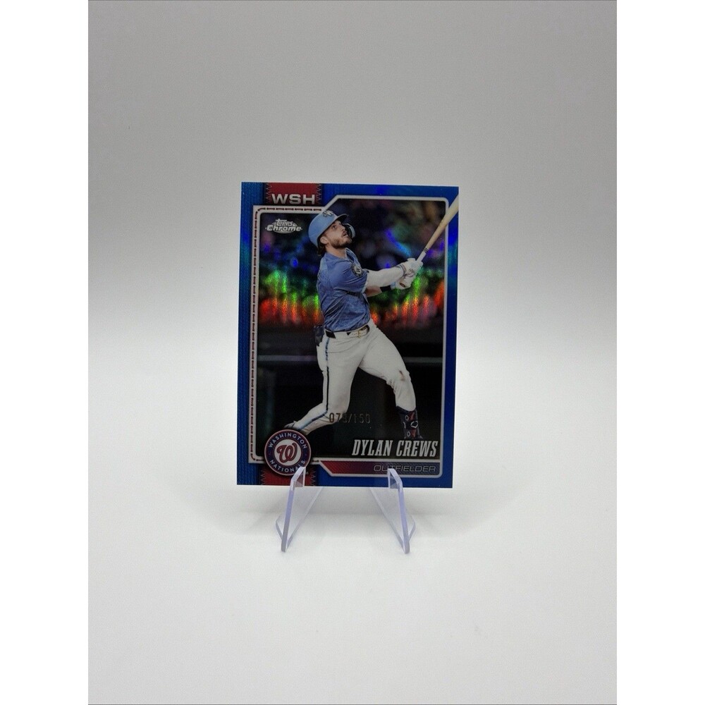 2026 Topps Chrome - Dylan Crews Blue Refractor /150 #54 - Nationals